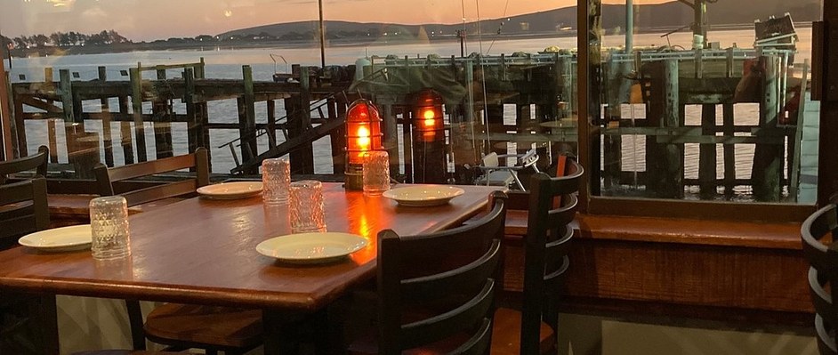 A quiet seaside table with an ocean view near Dillon Beach